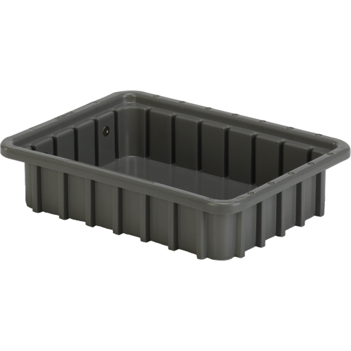 Divider Box&reg; Containers, Polyethylene, 10.8" W x 8.3" D x 2.5" H, Grey Nuna Depot Inc.