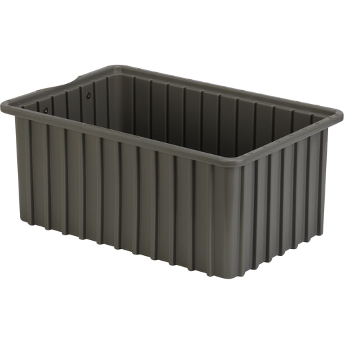 Contenants Divider Box, Poly&eacute;thyl&egrave;ne, 16,5" la x 10,9" p x 7" h, Gris Nuna Depot Inc.