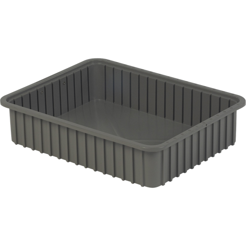 Contenants Divider Box, Poly&eacute;thyl&egrave;ne, 22,4" la x 17,4" p x 5" h, Gris Nuna Depot Inc.