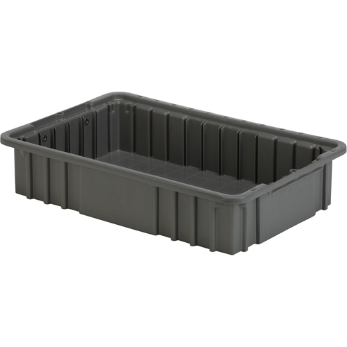 Contenant Divider Box, Poly&eacute;thyl&egrave;ne, 15,5" la x 9,9" p x 3,5" h, Gris Nuna Depot Inc.