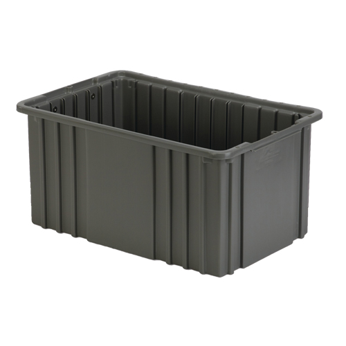 Contenant Divider Box, Poly&eacute;thyl&egrave;ne, 15,5" la x 9,9" p x 8" h, Gris Nuna Depot Inc.
