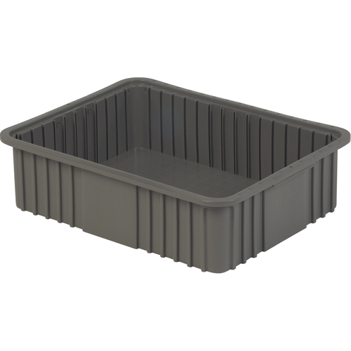 Contenant Divider Box, Poly&eacute;thyl&egrave;ne, 20,9" la x 15,9" p x 6" h, Gris Nuna Depot Inc.