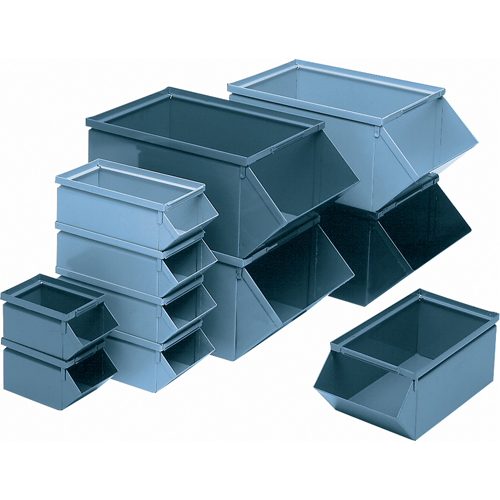 Bac en acier, Cap. 100 lb, 4-1/2" la x 8" p x 4-1/2" h, Bleu Nuna Depot Inc.