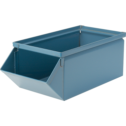 Bac en acier, Cap. 100 lb, 4-1/2" la x 8" p x 4-1/2" h, Bleu Nuna Depot Inc.