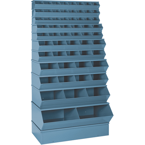 Sectional Bin Units, 100 lbs. Cap., 37" W x 8" D x 4-1/2" H, Blue Nuna Depot Inc.