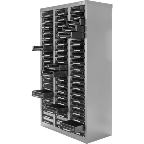 Casiers pour pi&egrave;ces KPC-300, Acier galvanis&eacute;, 60 tiroirs, 21-3/10" x 10-2/5" x 36-9/10", Gris Nuna Depot Inc.