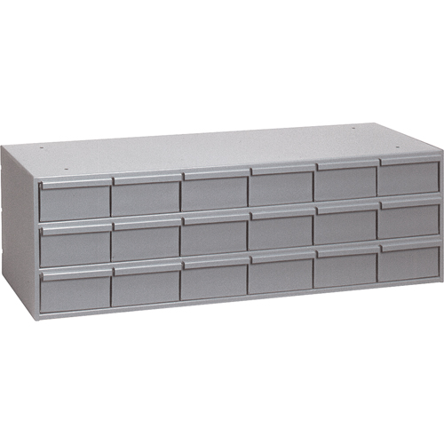Casiers &agrave; tiroirs industriels, 18 tiroirs, 33-3/4" la x 11-5/8" p x 10-7/8" h, Gris Nuna Depot Inc.