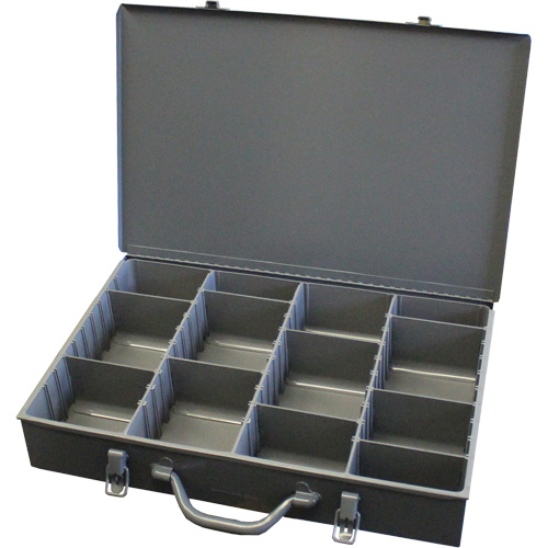 Boîtes &agrave; compartiments ajustables, Acier, Variable compartiments, 13-3/8" la x 9-1/4" p, 2" h, Gris Nuna Depot Inc.