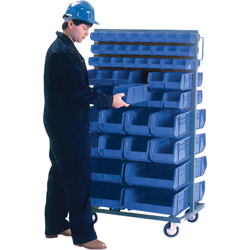 Double-Sided Mobile Bin Rack, Double-sided, 96 bins, 36" W x 24" D x 63" H Nuna Depot Inc.