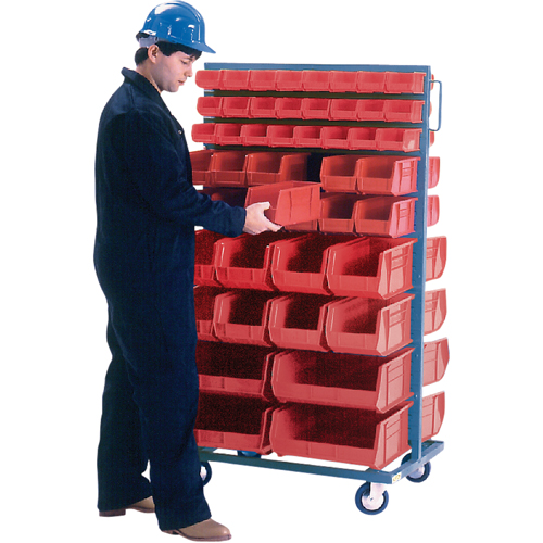 Support mobile deux c&ocirc;t&eacute;s pour bacs, &agrave; deux c&ocirc;t&eacute;s, 96 bacs, 36" la x 24" p x 63" h Nuna Depot Inc.