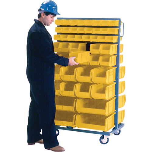Double-Sided Mobile Bin Rack, Double-sided, 96 bins, 36" W x 24" D x 63" H Nuna Depot Inc.
