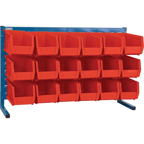 Louvered Rack with Bins, 18 Bins, 36" W x 8-1/4" D x 22" H Nuna Depot Inc.