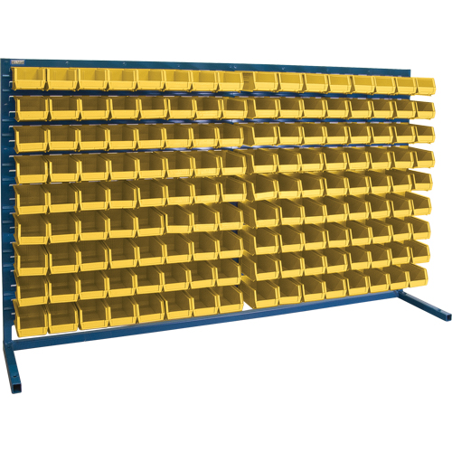 Louvered Rack with Bins, 144 Bins, 72" W x 15" D x 40" H Nuna Depot Inc.