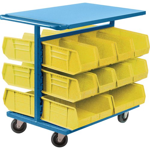 Chariot &agrave; bacs avec bacs, &agrave; deux c&ocirc;t&eacute;s, 20 bacs, 24" la x 38-1/2" p x 36-1/2" h Nuna Depot Inc.