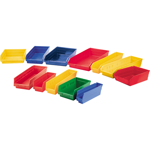 Shelf Bins, 11-1/8" W x 4" H x 11-5/8" D, Yellow, 30 lbs. Capacity Nuna Depot Inc.