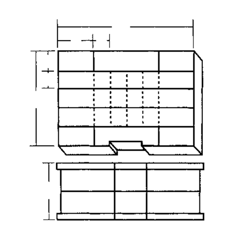 Compartment Case, Plastic, 48 Slots, 15-1/2" W x 11-3/4" D x 5" H, Grey Nuna Depot Inc.