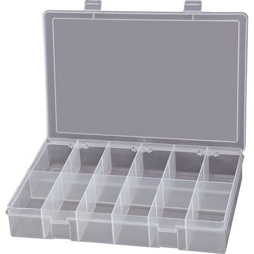 Boîtes &agrave; compartiments compactes en polypropyl&egrave;ne, 13-1/8" la x 9" p x 2-5/16" h, 12 compartiments Nuna Depot Inc.