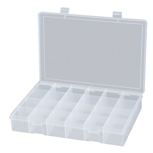 Boîtes &agrave; compartiments compactes en polypropyl&egrave;ne, 13-1/8" la x 9" p x 2-5/16" h, 24 compartiments Nuna Depot Inc.