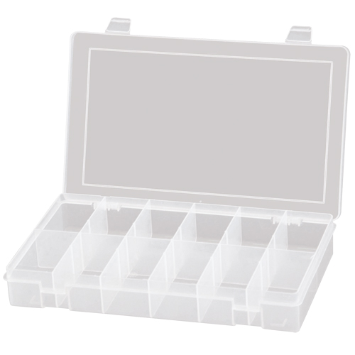 Boîtes &agrave; compartiments compactes en polypropyl&egrave;ne, 11" la x 6-3/4" p x 1-3/4" h, 12 compartiments Nuna Depot Inc.