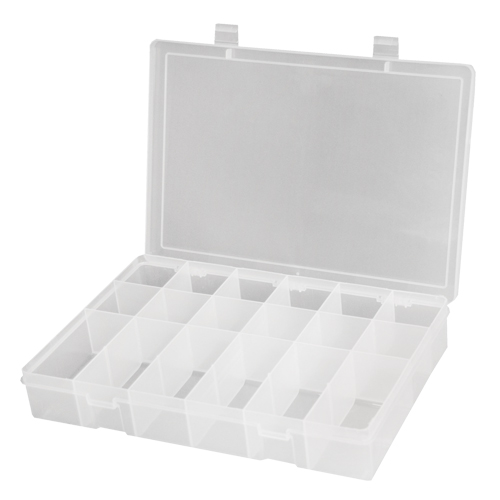 Boîtes &agrave; compartiments compactes en polypropyl&egrave;ne, 11" la x 6-3/4" p x 1-3/4" h, 18 compartiments Nuna Depot Inc.