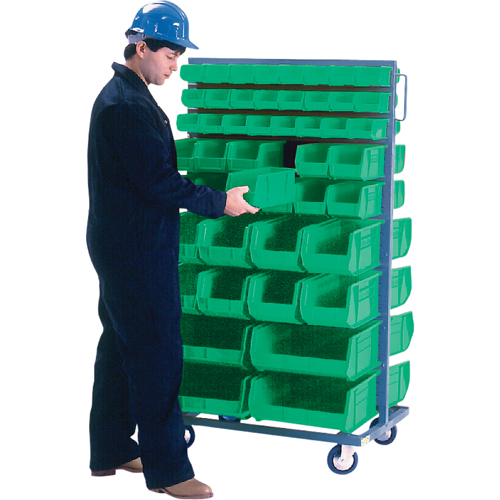 Support mobile deux c&ocirc;t&eacute;s pour bacs, &agrave; deux c&ocirc;t&eacute;s, 96 bacs, 36" la x 24" p x 63" h Nuna Depot Inc.