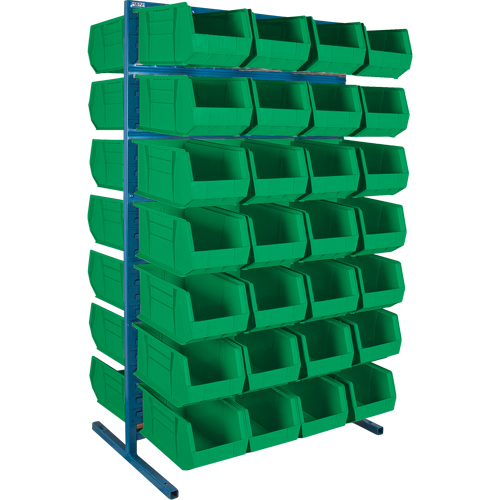 Double-Sided Stationary Bin Rack, 61" W x 56" D x 24" H, 56 Bins Nuna Depot Inc.