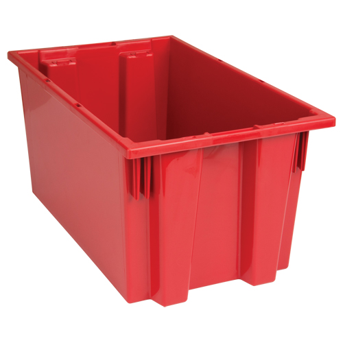 Stack & Nest Totes, 9" x 18" x 11", Red Nuna Depot Inc.