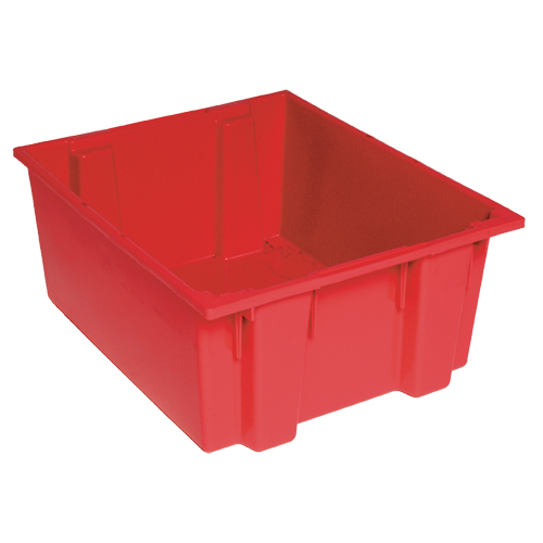 Stack & Nest Totes, 8" x 19.5" x 13.5", Red Nuna Depot Inc.
