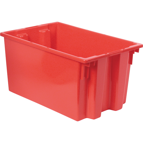 Stack & Nest Totes, 12" x 23.5" x 15.5", Red Nuna Depot Inc.