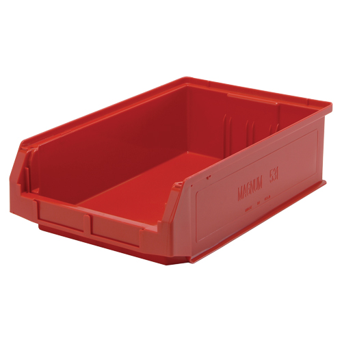 Contenants g&eacute;ants empilables, 12,375" la x 19,75" p x 5,875" h, Rouge Nuna Depot Inc.