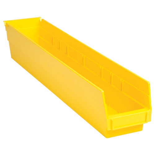 Bacs de rangement pour tablettes, 4-1/8" la x 4" H x 23-5/8" p, Jaune, Capacit&eacute; 50 lb Nuna Depot Inc.