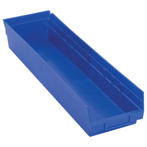 Shelf Bins, 6-5/8" W x 4" H x 23-5/8" D, Blue, 50 lbs. Capacity Nuna Depot Inc.