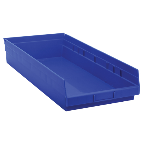 Shelf Bins, 11-1/8" W x 4" H x 23-5/8" D, Blue, 50 lbs. Capacity Nuna Depot Inc.