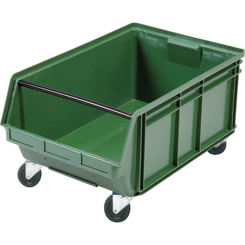 Mobile Giant Stacking Bin, 11-7/8" H x 18-3/8" W x 29" D, 150 lbs. Capacity, Green Nuna Depot Inc.