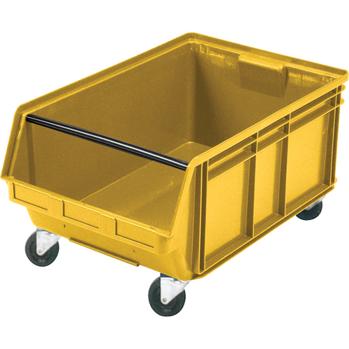 Mobile Giant Stacking Bin, 11-7/8" H x 18-3/8" W x 29" D, 150 lbs. Capacity, Yellow Nuna Depot Inc.