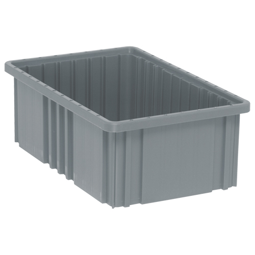 Divider Box&reg; Containers, Plastic, 16.5" W x 10.9" D x 6" H, Grey Nuna Depot Inc.