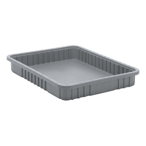 Contenants Divider Box, Plastique, 22,5" la x 17,5" p x 3" h, Gris Nuna Depot Inc.