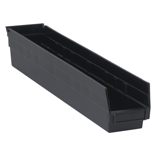 Economy Shelf Bin, 4-1/8" W x 4" H x 23-5/8" D, Black Nuna Depot Inc.
