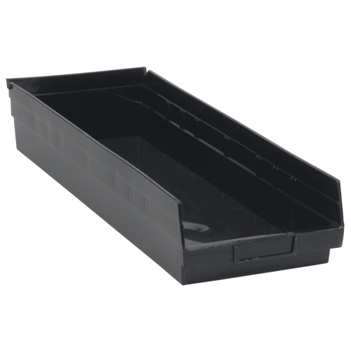 Economy Shelf Bin, 8-3/8" W x 4" H x 23-5/8" D, Black, 60 lbs. Capacity Nuna Depot Inc.