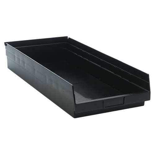 Economy Shelf Bin, 11-1/8" W x 4" H x 23-5/8" D, Black, 60 lbs. Capacity Nuna Depot Inc.