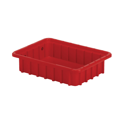 Divider Box&reg; Containers, Polyethylene, 10.8" W x 8.3" D x 2.5" H, Red Nuna Depot Inc.