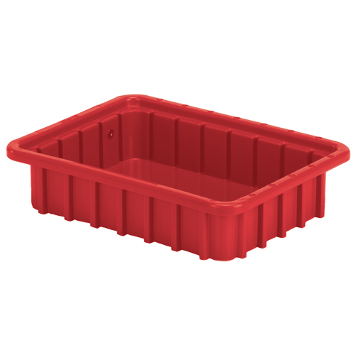 Divider Box&reg; Containers, Polyethylene, 22.4" W x 17.4" D x 5" H, Red Nuna Depot Inc.