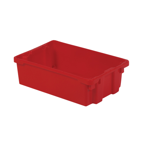 Polylewton Stack-N-Nest&reg; Containers, 6.2" x 20.1" x 13", Red Nuna Depot Inc.