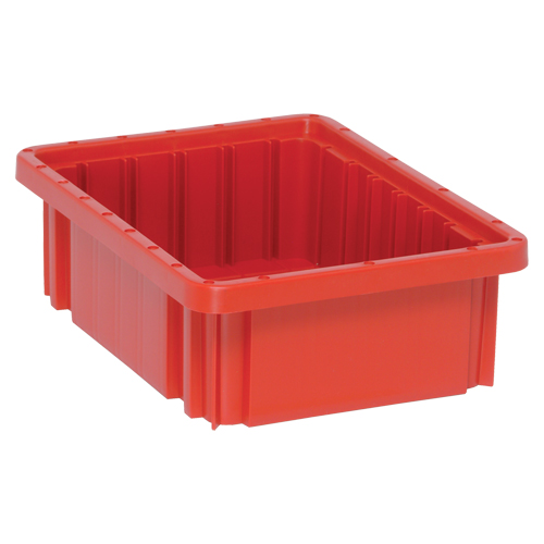 Contenants Divider Box, Plastique, 10,9" la x 8,3" p x 3,5" h, Rouge Nuna Depot Inc.