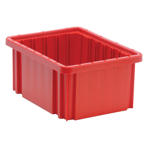 Divider Box&reg; Containers, Plastic, 10.9" W x 8.3" D x 5" H, Red Nuna Depot Inc.