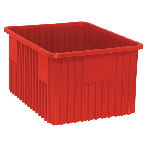 Divider Box&reg; Containers, Plastic, 22.5" W x 17.5" D x 12" H, Red Nuna Depot Inc.