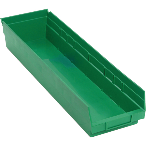 Shelf Bins, 6-5/8" W x 4" H x 23-5/8" D, Green, 50 lbs. Capacity Nuna Depot Inc.