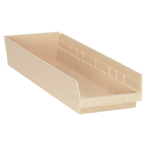 Bac pour &eacute;tag&egrave;re &eacute;conomique, 8-3/8" la x 4" H x 23-5/8" p, Ivoire, Capacit&eacute; 60 lb Nuna Depot Inc.