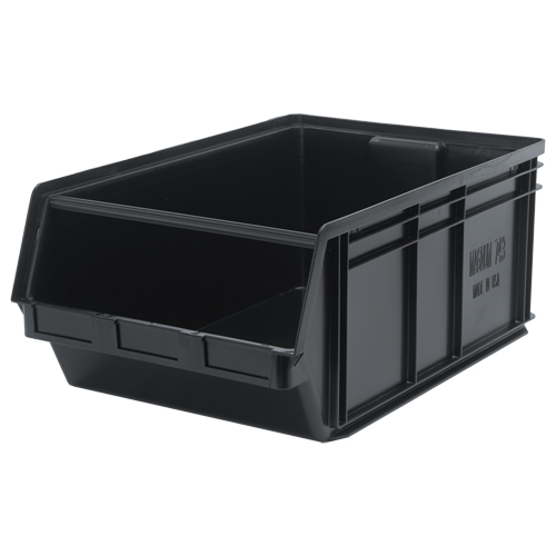 MAGNUM Bin, 11-7/8" H x 18-3/8" W x 29" D, 150 lbs. Capacity, Black Nuna Depot Inc.