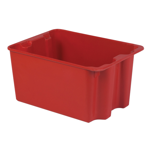 Stack-N-Nest&reg; Plexton Containers, 19.9" W x 27.5" D x 14" H, Red Nuna Depot Inc.